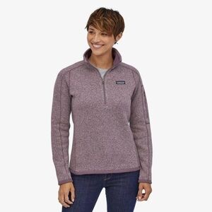 PATAGONIA Better Sweater 1/4 zip womens hazy purple size medium